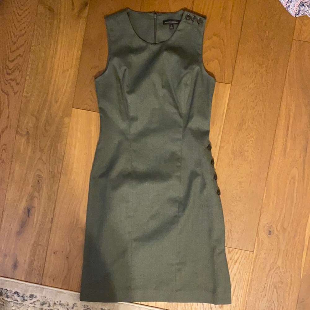 Banana Republic Olive Work Dress